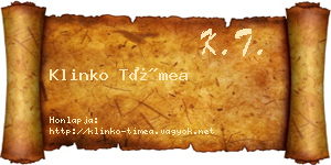 Klinko Tímea névjegykártya